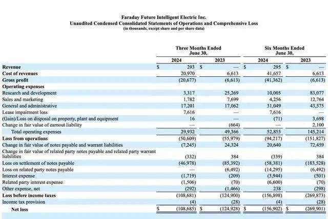 ff2024年半年度业绩报告