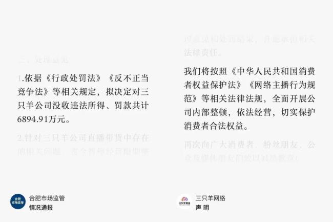 三只羊月饼及牛肉卷已开始退一赔三，旗下账号被抖音停播，市监局称正按程序推进